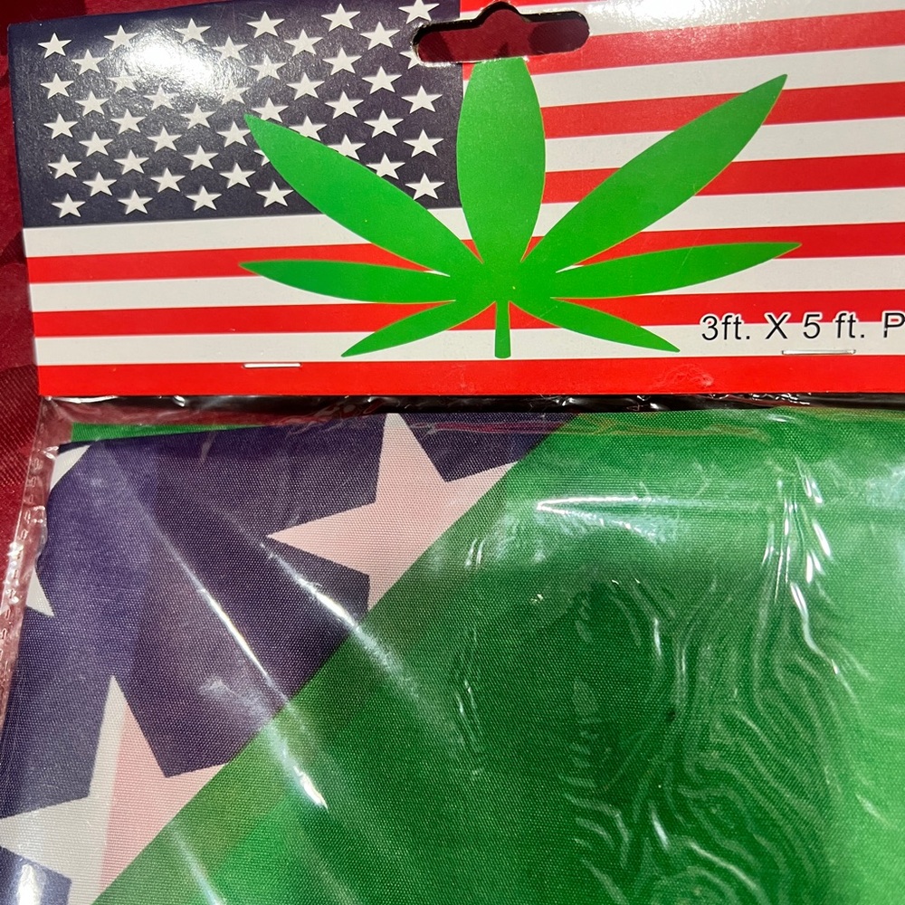 Leaf  Flag - Green and Blue